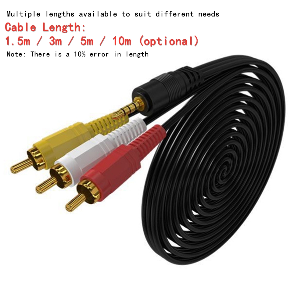 3.5mm to 3 RCA Audio Video Cab - Home Cinema Tv 评论和价格